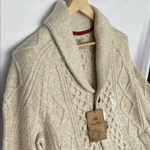 Wind River Cable Knit Cardigan with Shawl Collar Size M